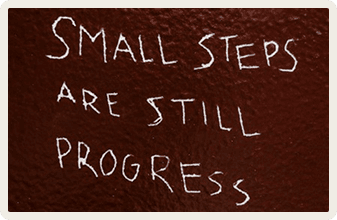 Chalkboard with Small Steps Are Still Progress